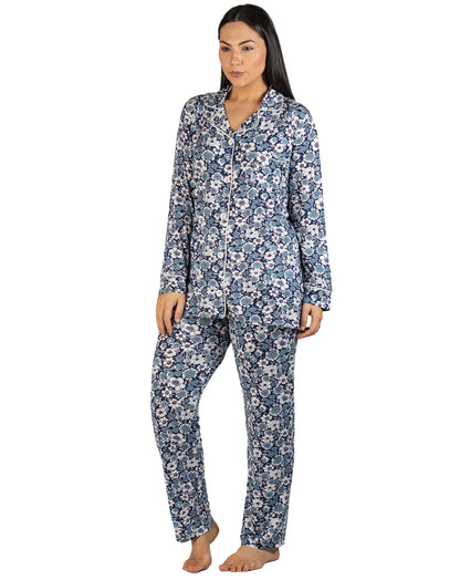 DAHLIA REVERE PJ SET NAVY - Y246D