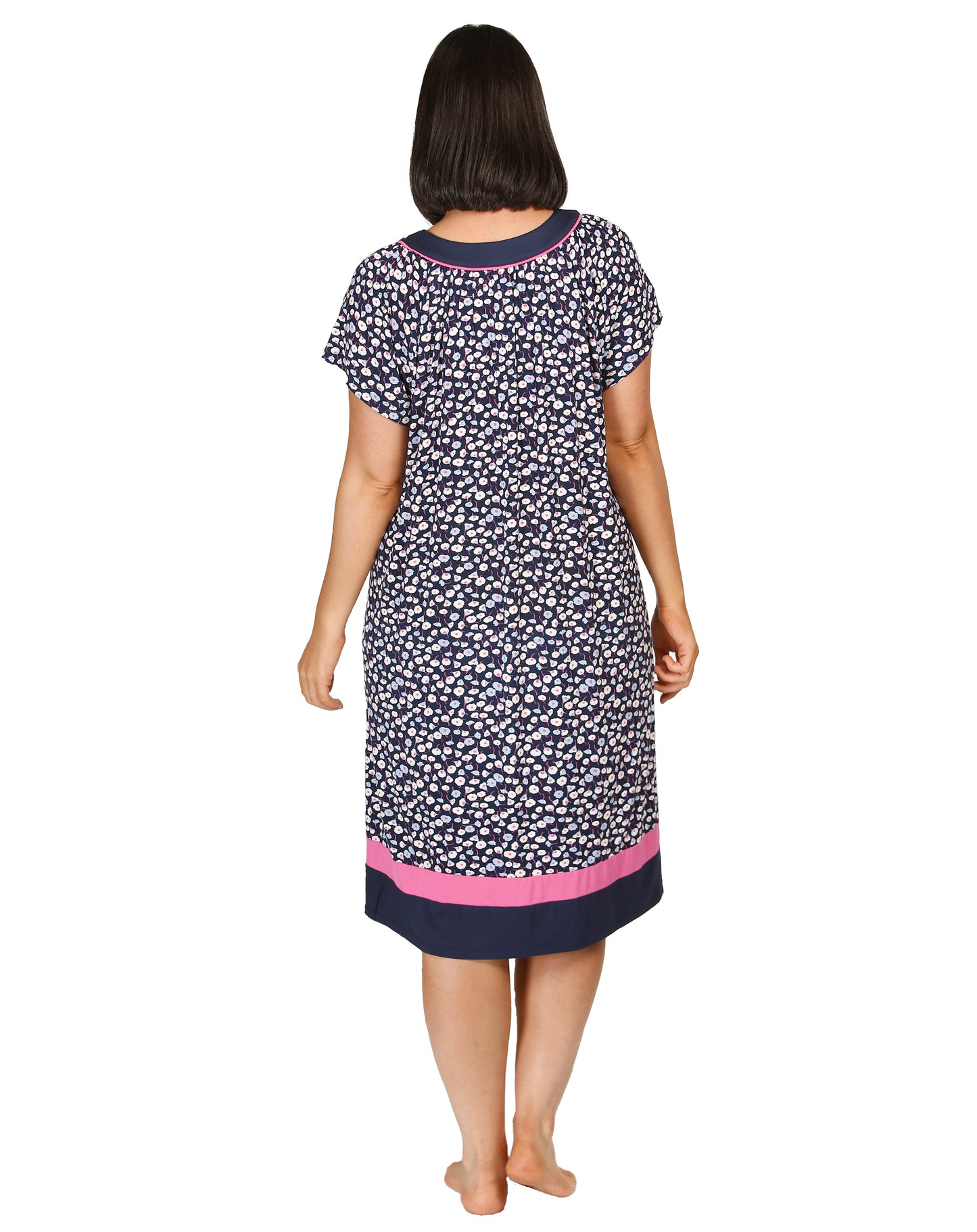 TULIP SPLICED NIGHTIE NAVY - Y304T