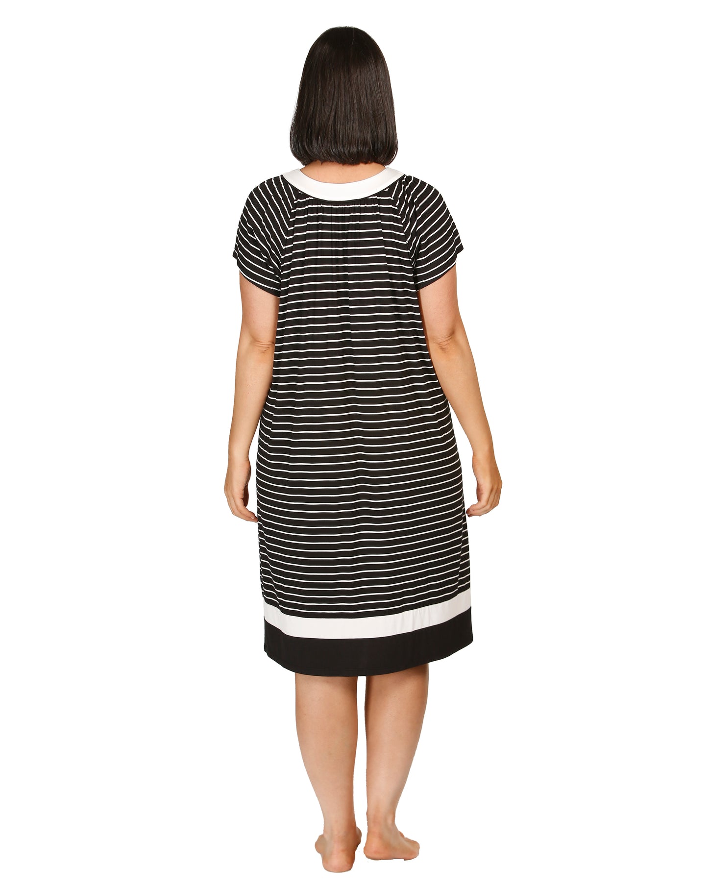 STRIPE NIGHTIE BLACK - Y315S