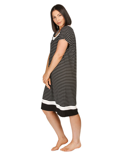 STRIPE NIGHTIE BLACK - Y315S