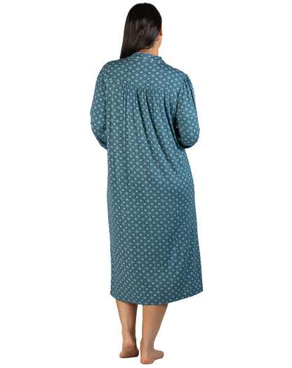 MOROCCO MANDARIN NIGHTIE TEAL - Y321M