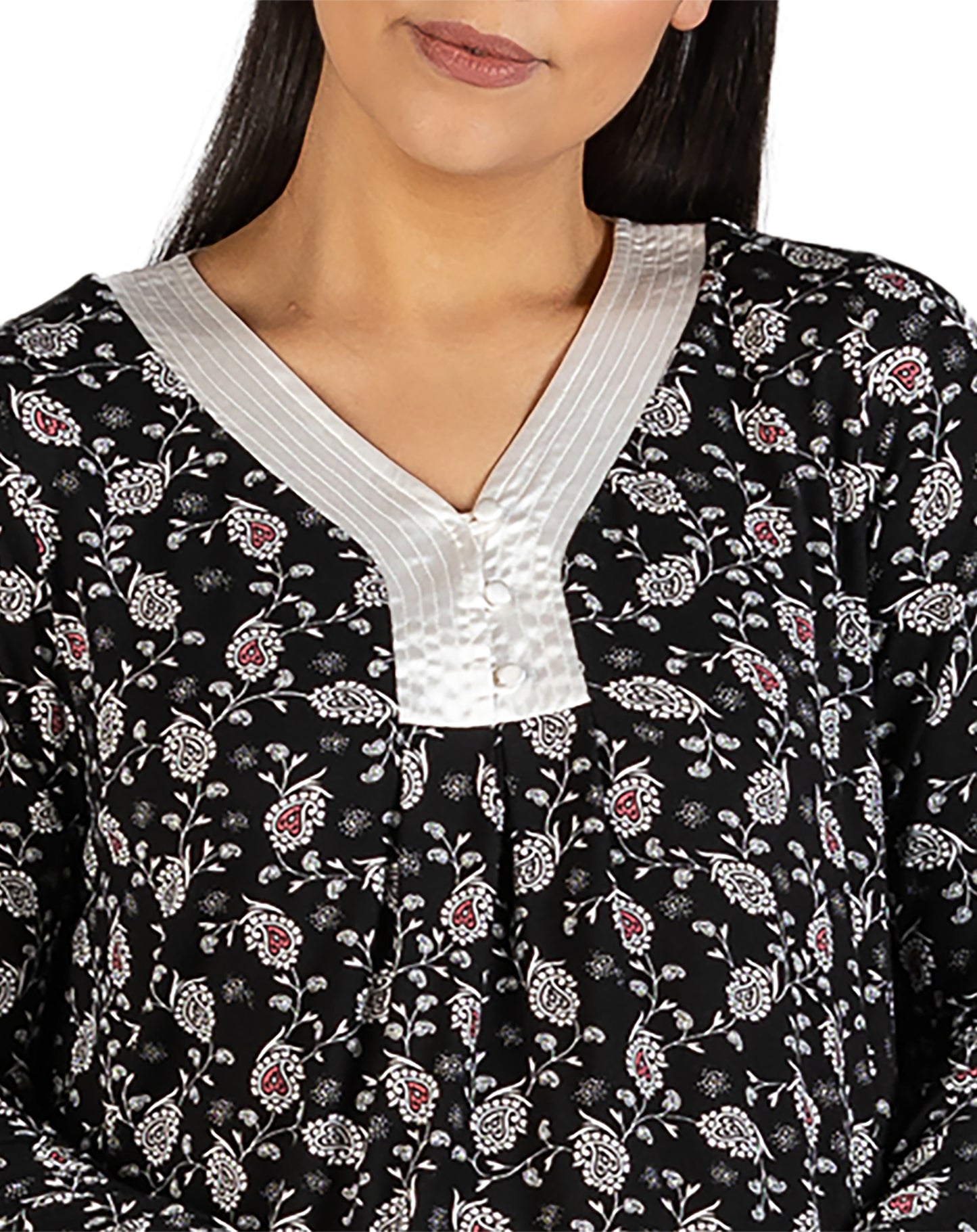 PAISLEY NIGHTIE BLACK - Y322P