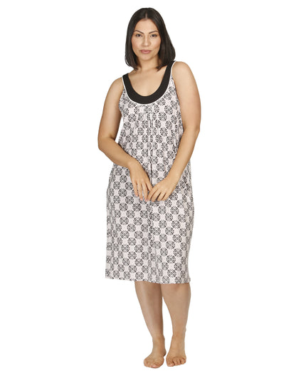 BATIK SLEEVELESS NIGHTIE BLACK - Y453B