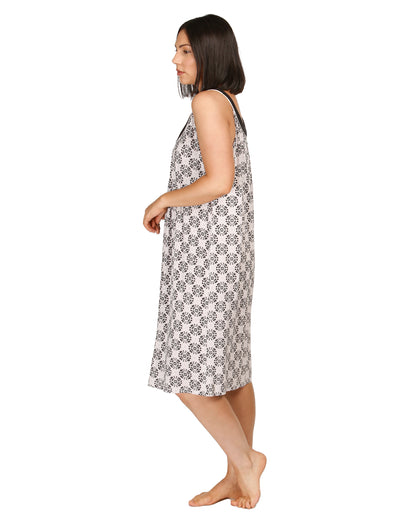 BATIK SLEEVELESS NIGHTIE BLACK - Y453B