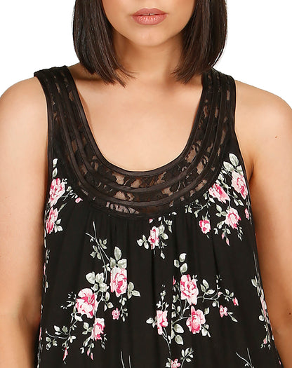 BLOOM CHEMISE BLACK - Y456B