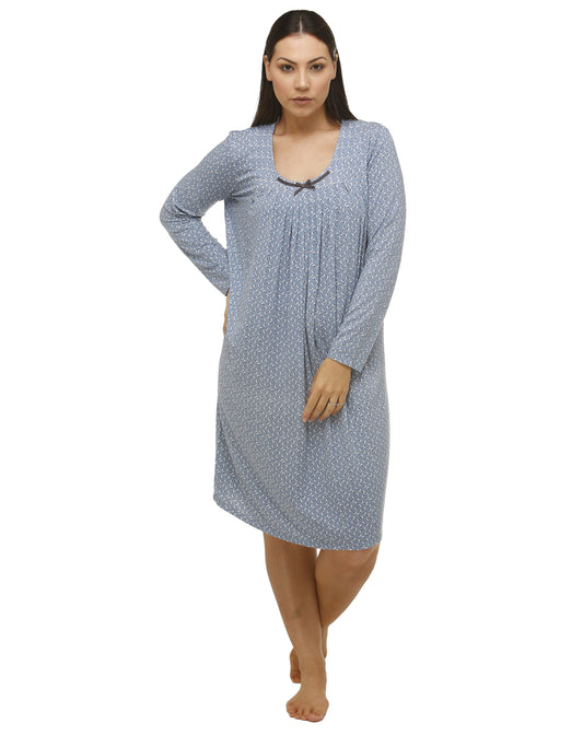 TULIP GROSGRAIN NIGHTIE STORM BLUE - Y624