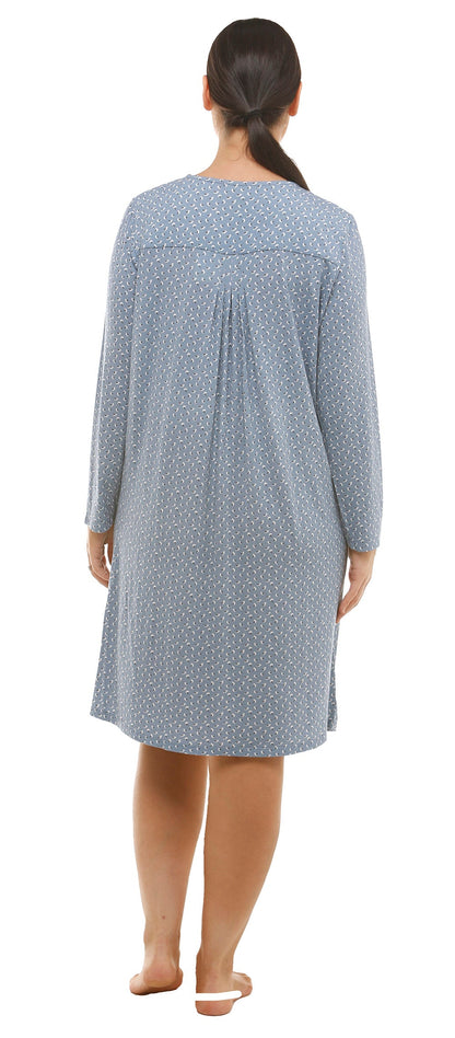 TULIP GROSGRAIN NIGHTIE STORM BLUE - Y624