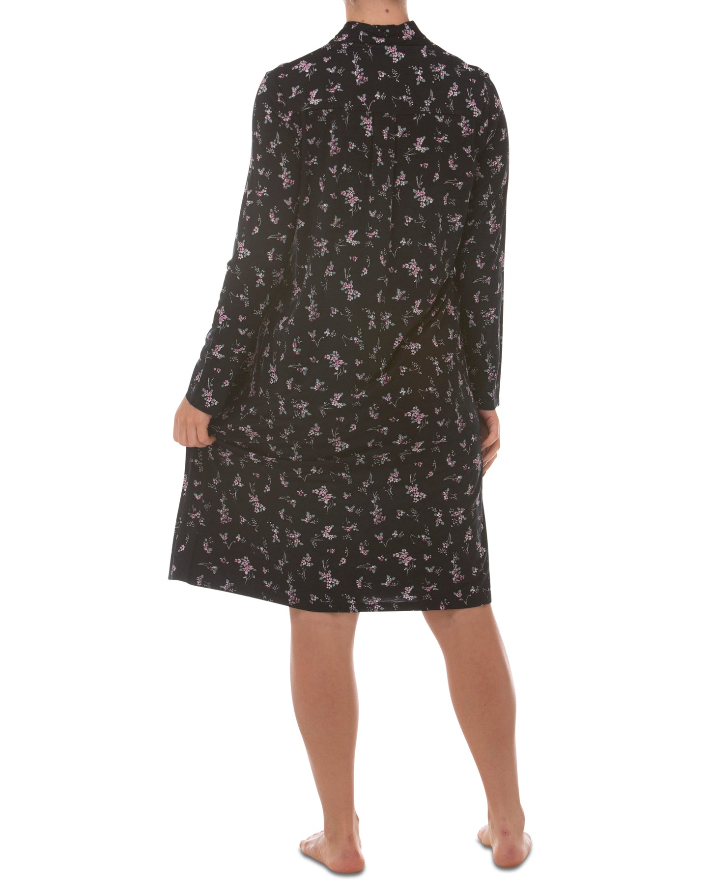 BOUQUET TAB NIGHTIE / BLACK - Y655