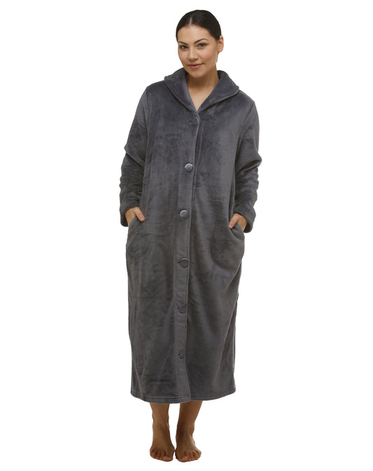 BUTTON ROBE GUNMETAL - Y830